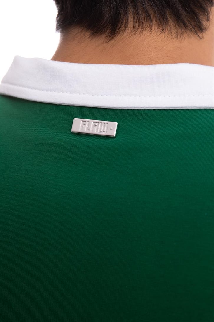 Flaw Atelier Logo Detaylı Yeşil Polo Yaka Tshirt