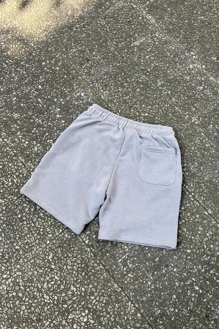 Flaw Atelier Nakışlı Buz Gri Outfit Şort
