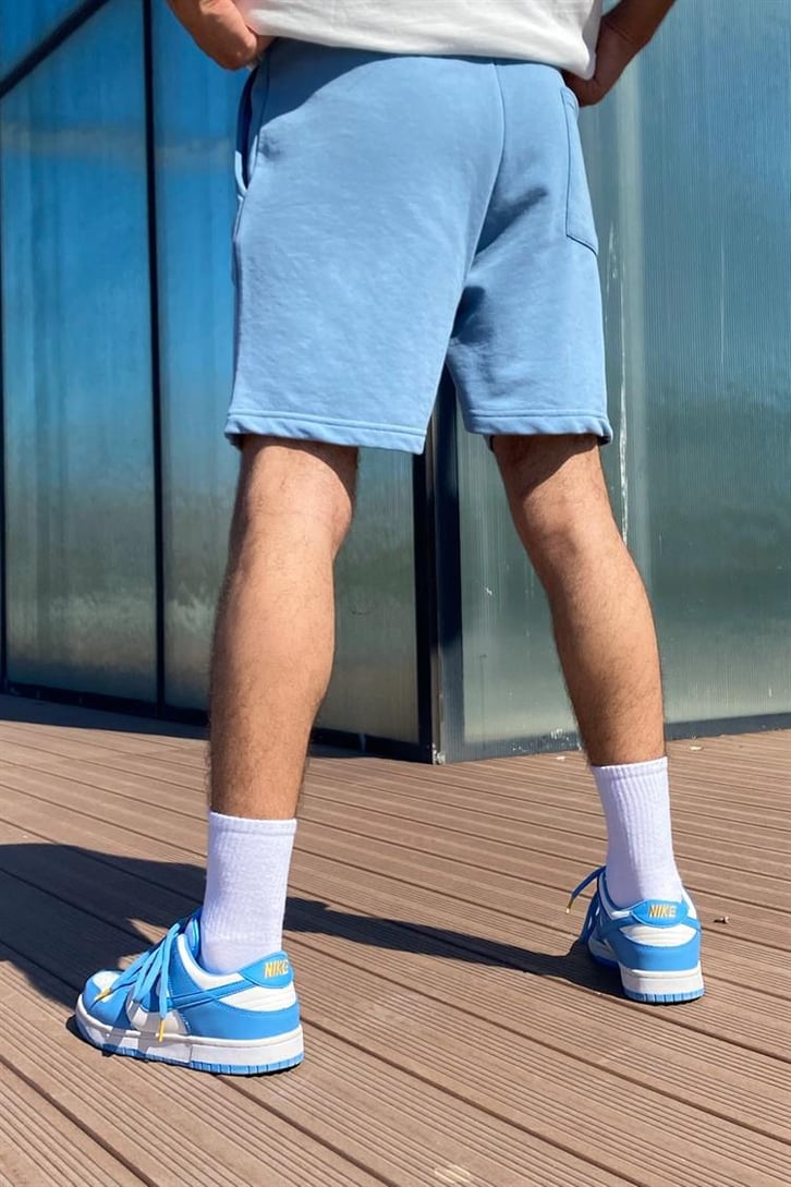 Flaw Atelier Nakışlı Gökyüzü Mavisi Outfit Şort