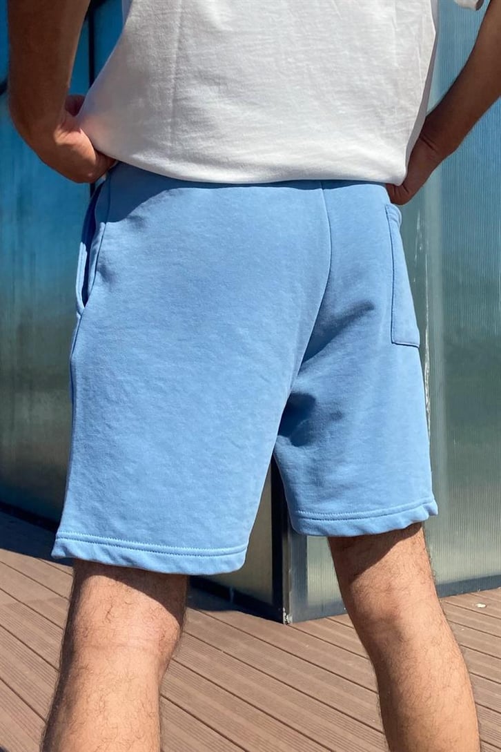 Flaw Atelier Nakışlı Gökyüzü Mavisi Outfit Şort