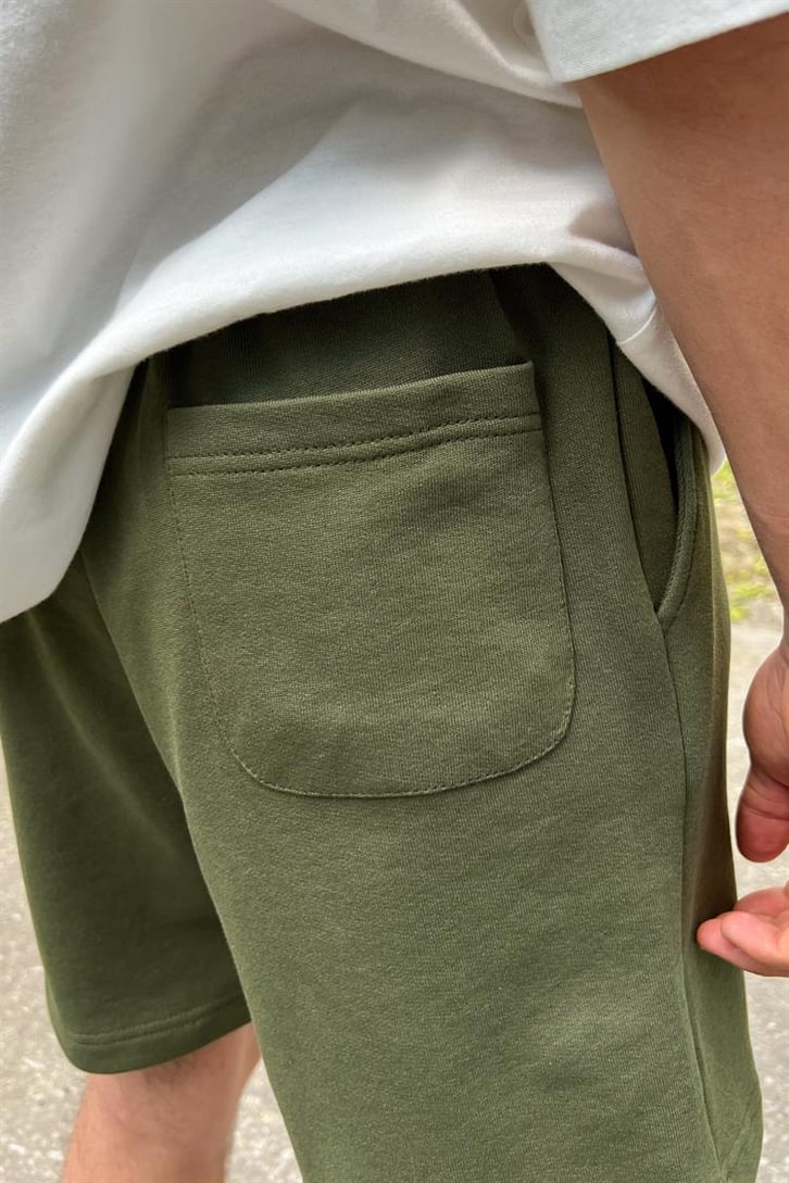 Flaw Atelier Nakışlı Koyu Yeşil Outfit Şort