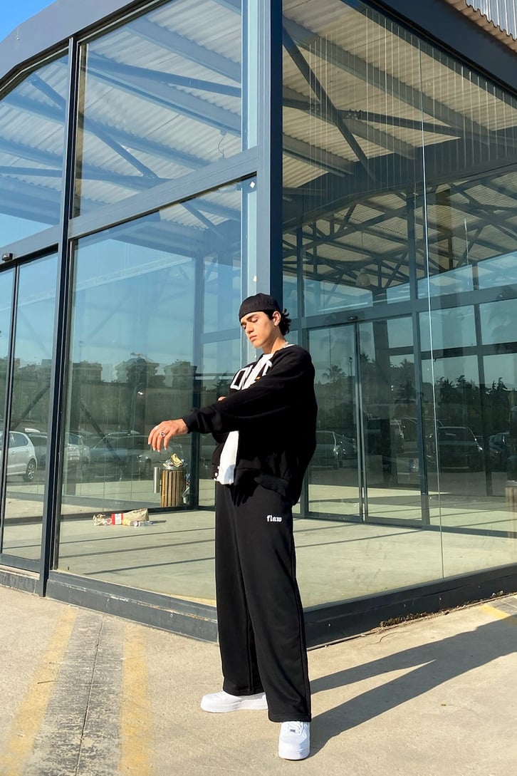 Flaw Atelier Nakışlı Relaxed Fit Eşofman Altı