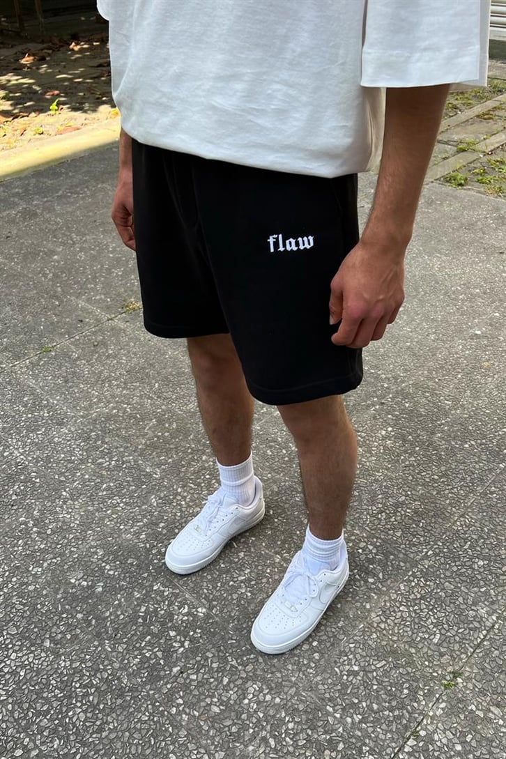 Flaw Atelier Nakışlı Siyah Outfit Şort