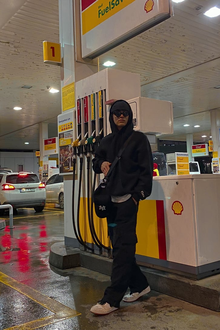 Flaw Atelier Oversize Black Premium Hoodie