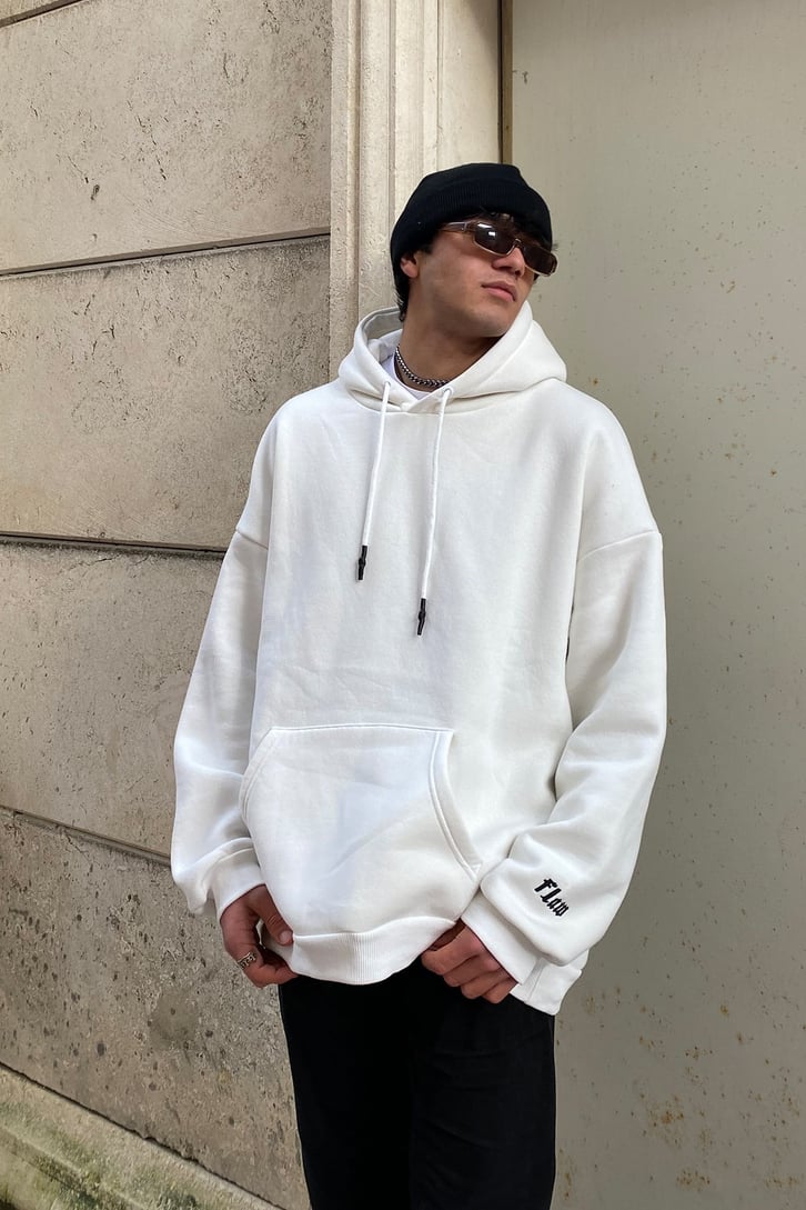 Flaw Atelier Oversize Snow White Premium Hoodie