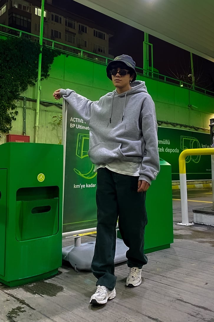 Flaw Atelier Oversize Soft Gray Premium Hoodie