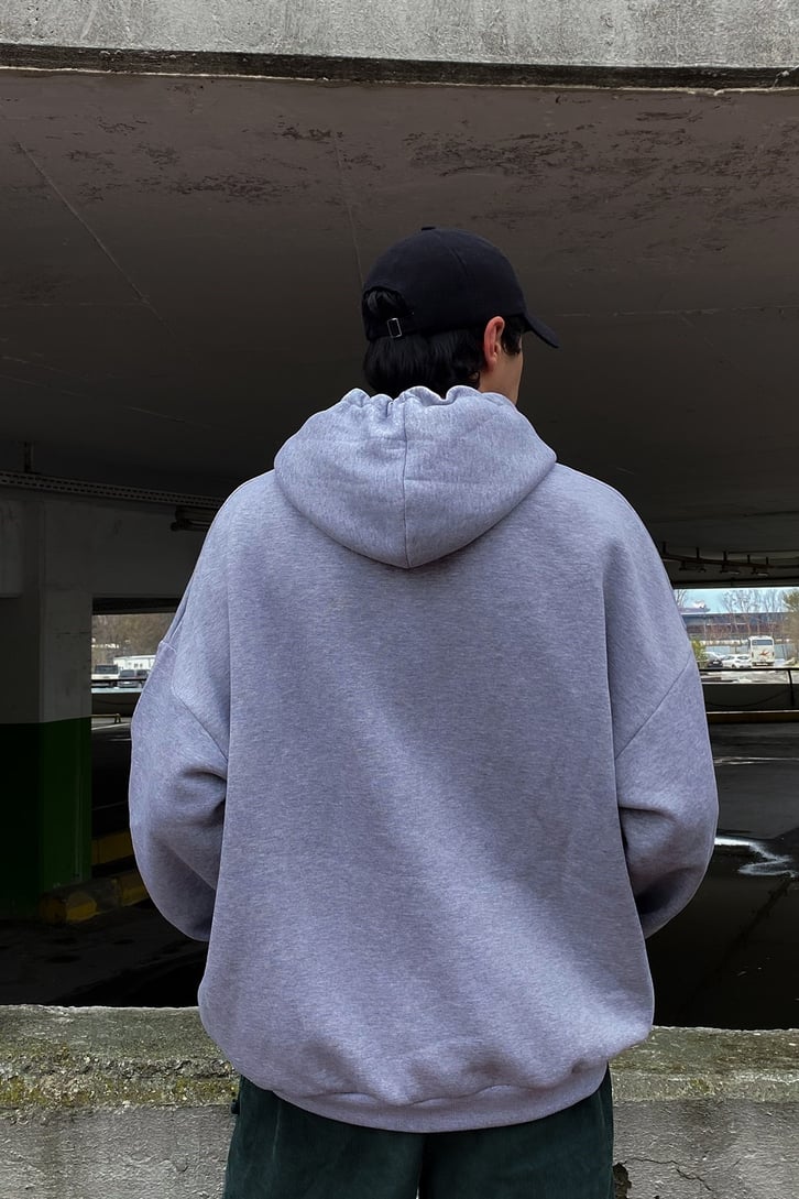 Flaw Atelier Oversize Soft Gray Premium Hoodie