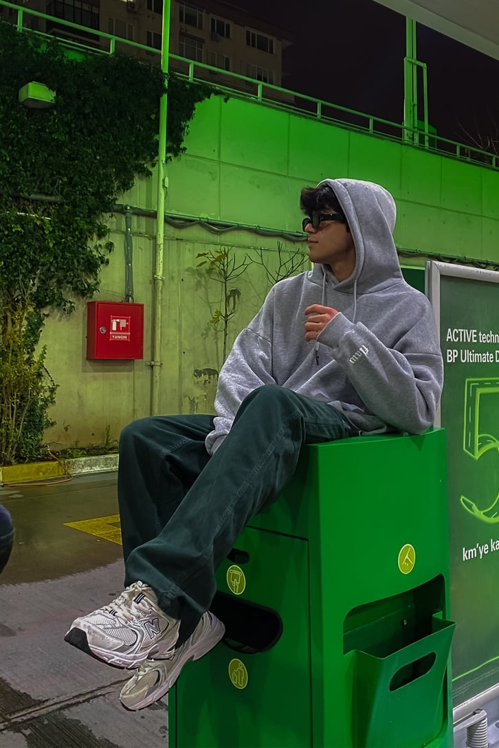 Flaw Atelier Oversize Soft Gray Premium Hoodie