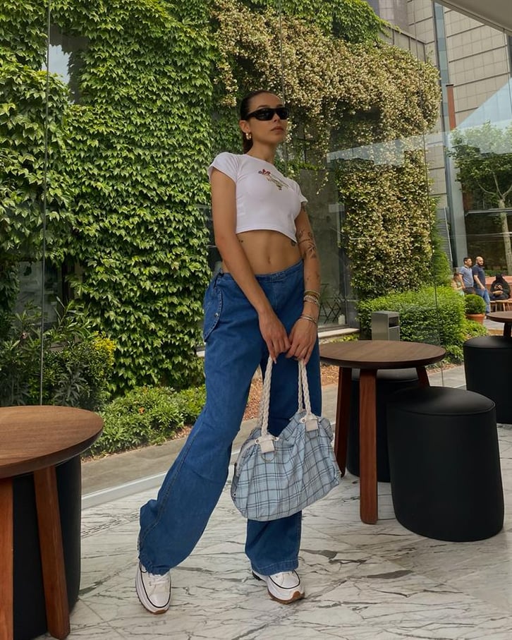 Flaw Atelier Power Cute Baskılı Beyaz Crop