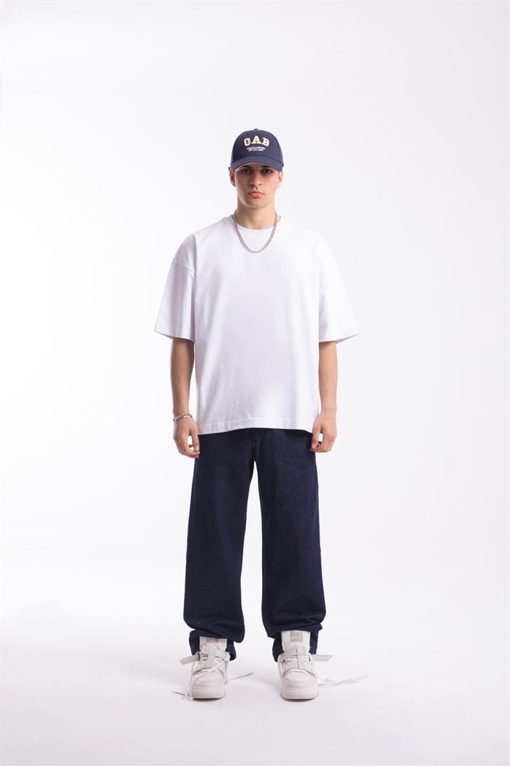 Flaw Atelier Premium Basic Beyaz Oversize Tshirt
