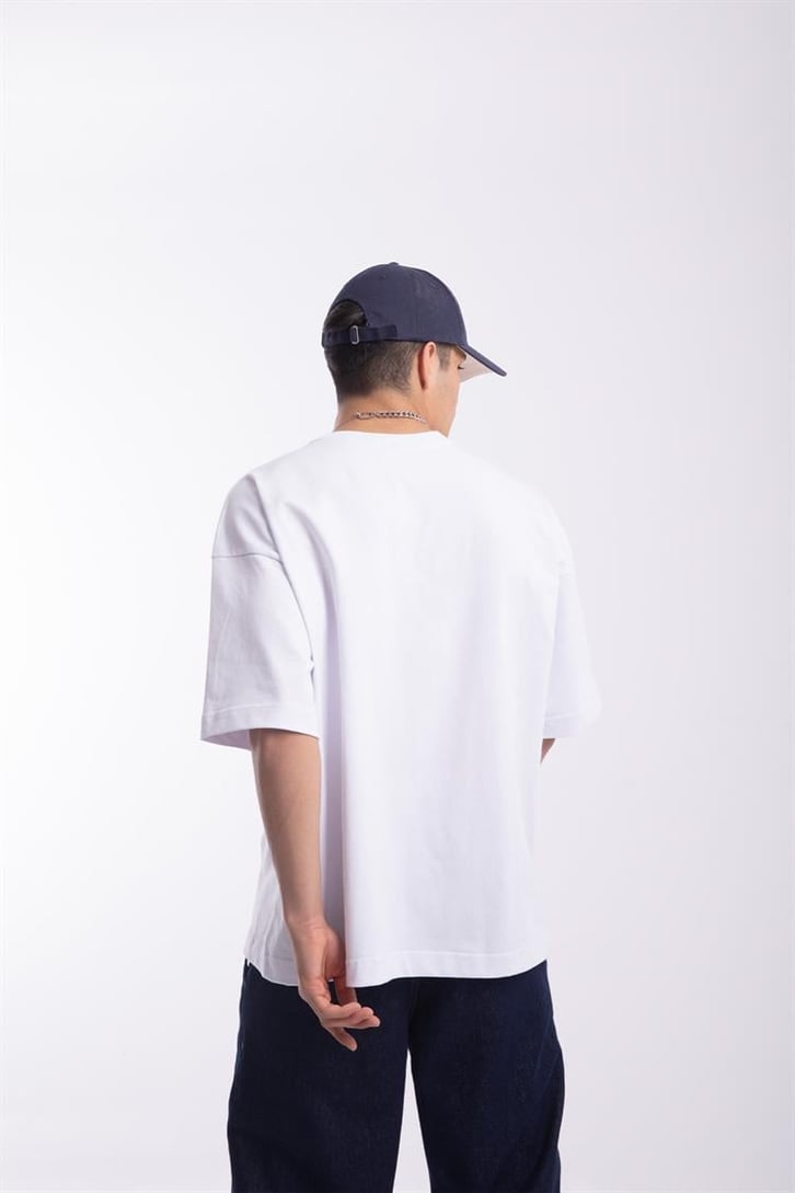 Flaw Atelier Premium Basic Beyaz Oversize Tshirt