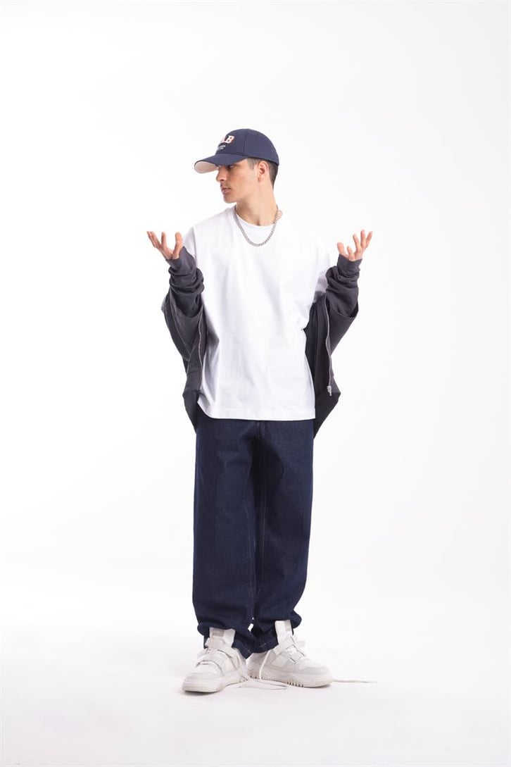 Flaw Atelier Premium Basic Beyaz Oversize Tshirt
