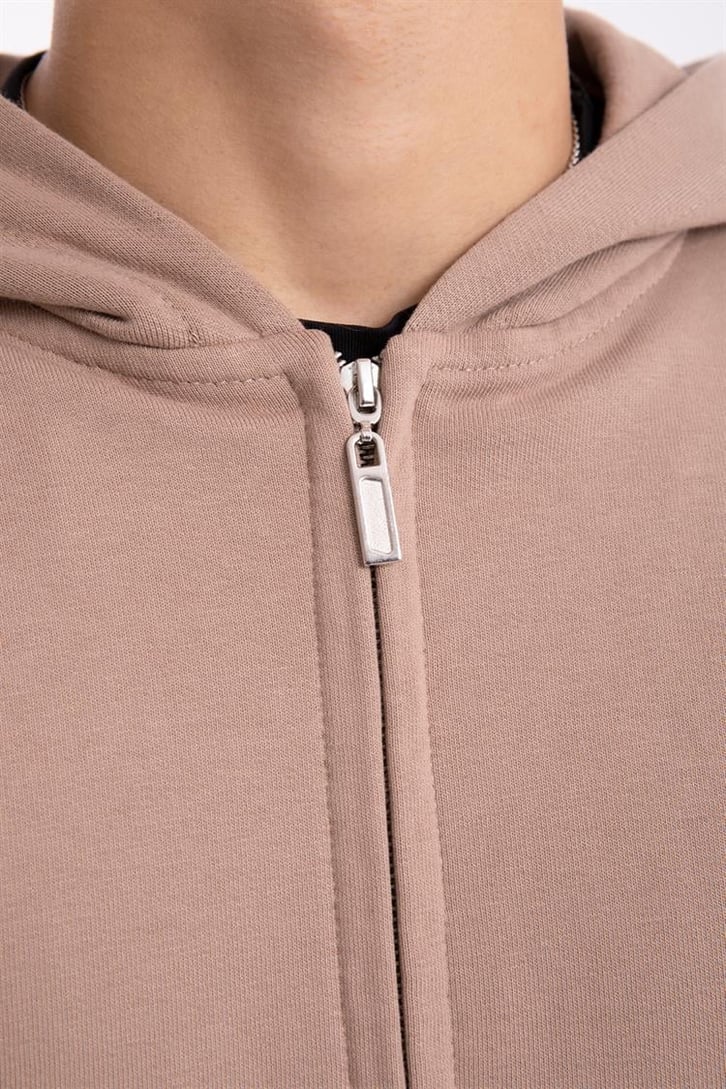 Flaw Atelier Premium Basic Camel  Oversize Zip Hoodie