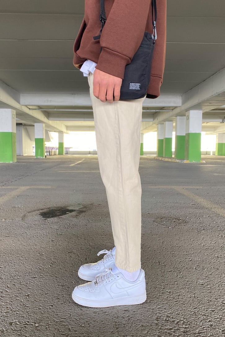 Flaw Atelier Premium Natural Kumaş Beige Mom Jean