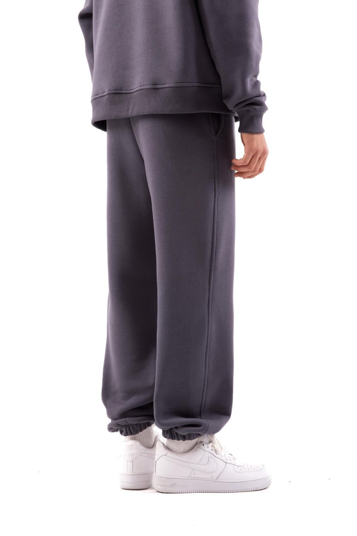Flaw Atelier Relax Fit Basic Antrasit Jogger Eşofman Altı