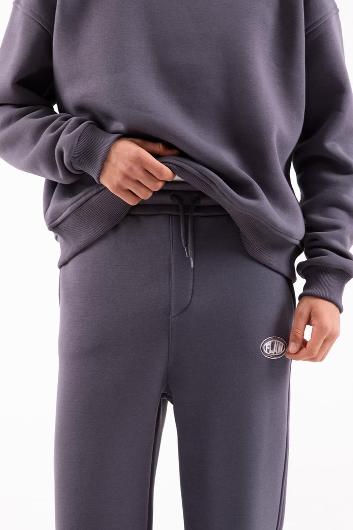 Flaw Atelier Relax Fit Basic Antrasit Jogger Eşofman Altı