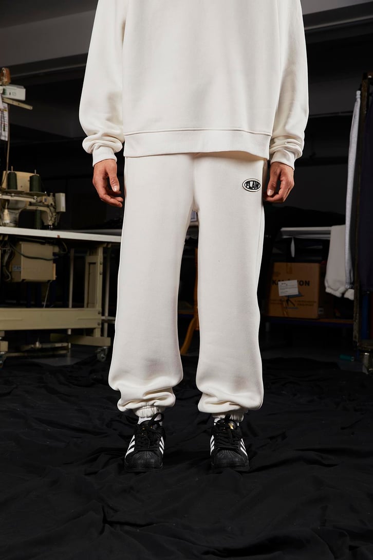 Flaw Atelier Relax Fit Basic Ekru Jogger Eşofman Altı