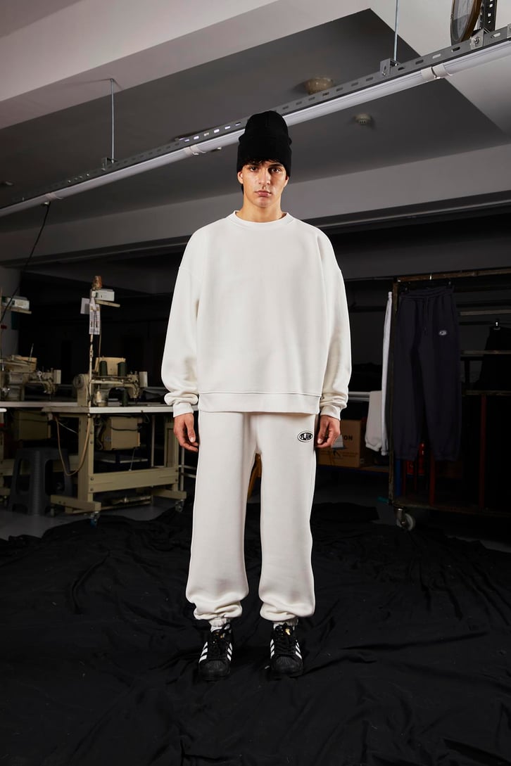 Flaw Atelier Relax Fit Basic Ekru Jogger Eşofman Altı