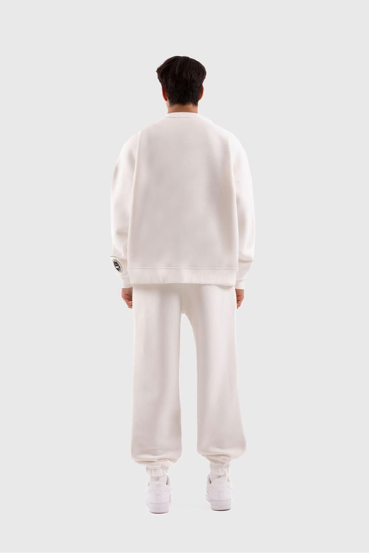 Flaw Atelier Relax Fit Basic Ekru Jogger Eşofman Altı