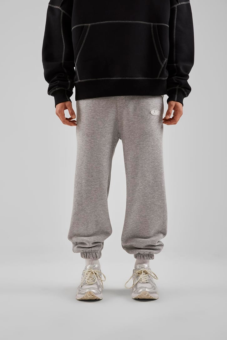 Flaw Atelier Relax Fit Basic Gri Melanj Jogger Eşofman Altı