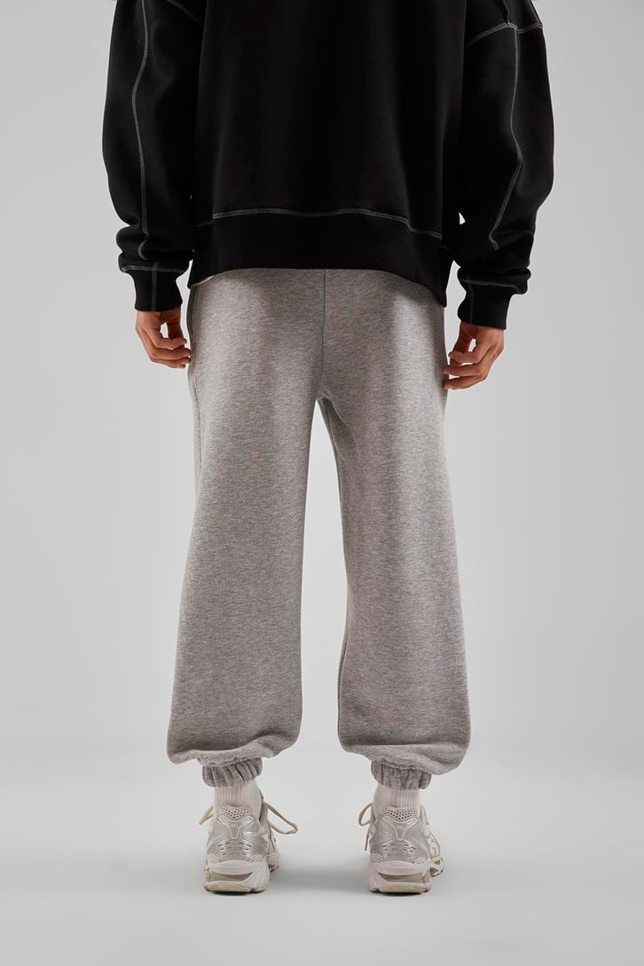 Flaw Atelier Relax Fit Basic Gri Melanj Jogger Eşofman Altı