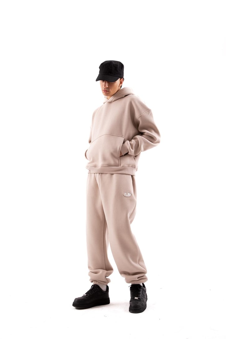 Flaw Atelier Relax Fit Basic Gri Melanj Jogger Eşofman Altı