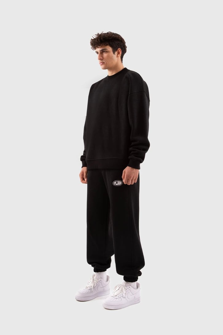 Flaw Atelier Relax Fit Basic Siyah Jogger Eşofman Altı