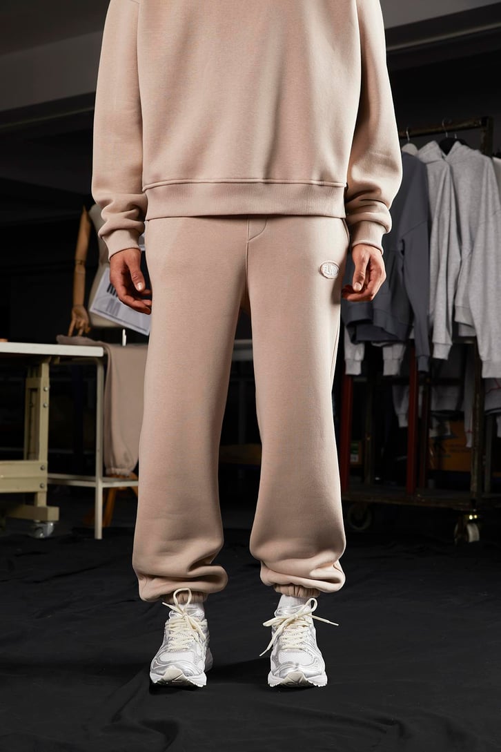 Flaw Atelier Relax Fit Basic Vizon Jogger Eşofman Altı