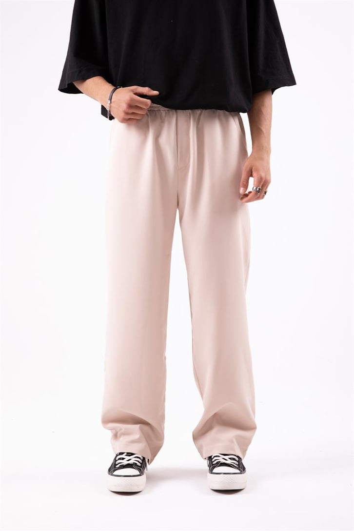 Flaw Atelier Relax Kumaş Krem Pantolon