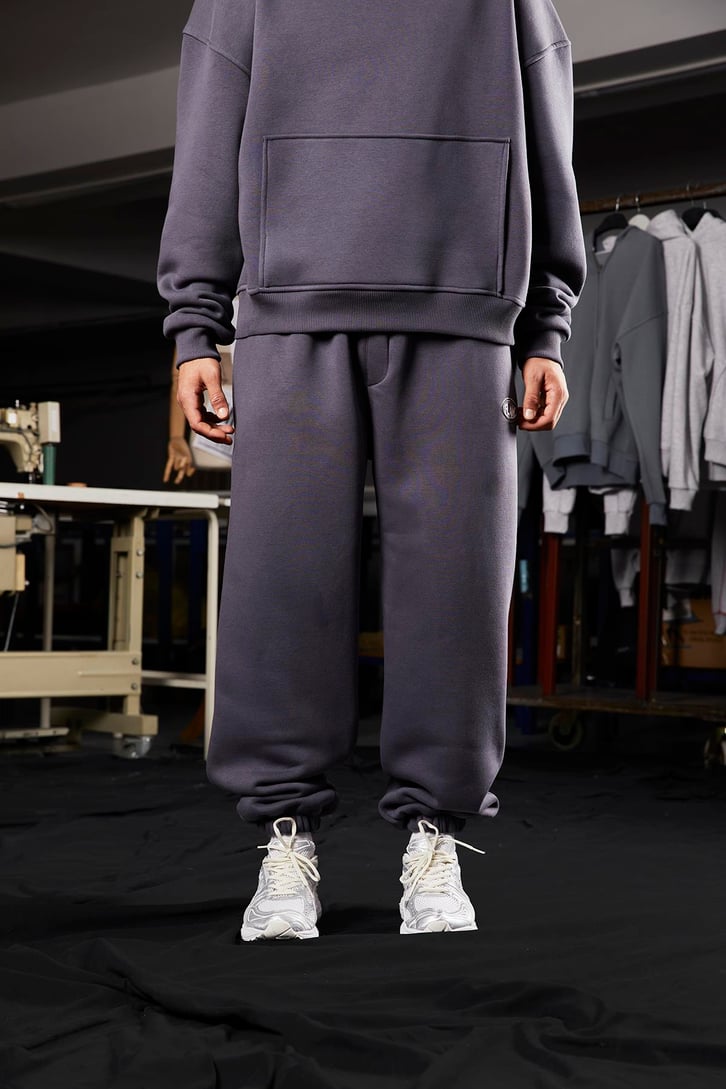 Flaw Atelier Relax Oversize Basic Antrasit Jogger Eşofman