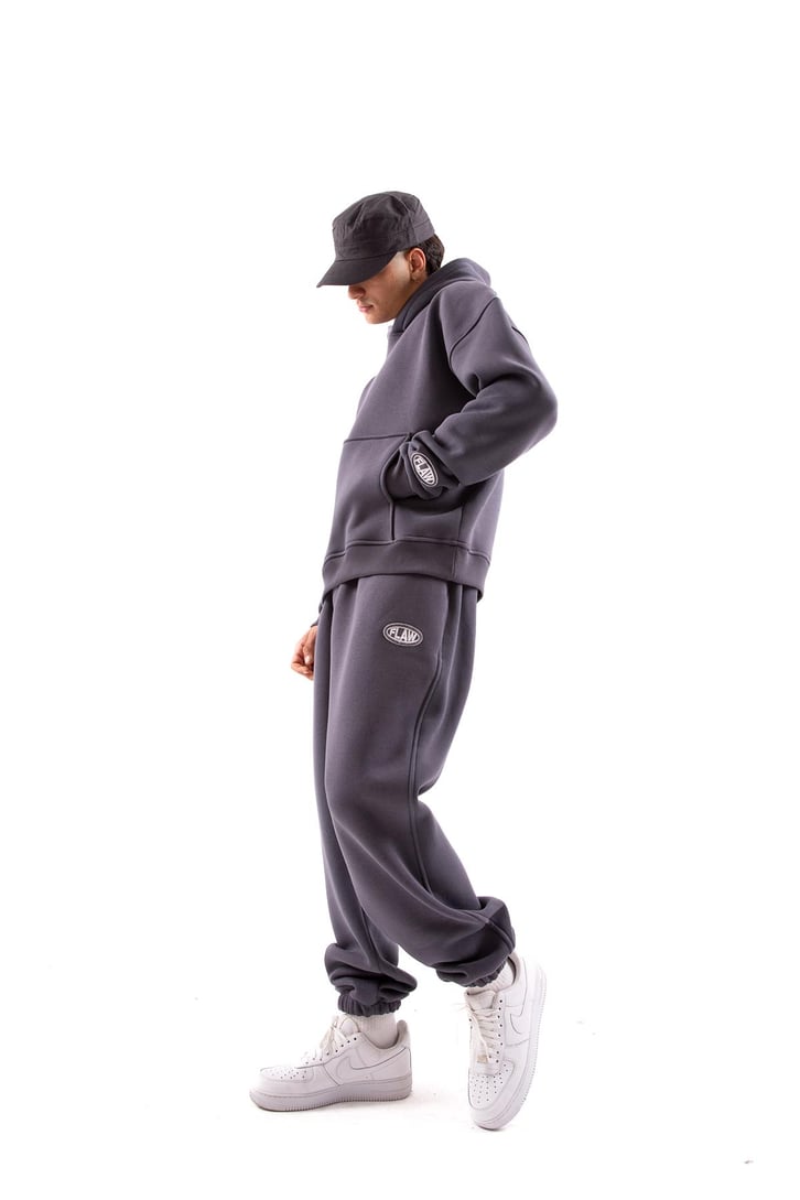 Flaw Atelier Relax Oversize Basic Antrasit Jogger Eşofman