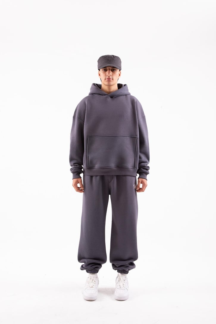 Flaw Atelier Relax Oversize Basic Antrasit Jogger Eşofman