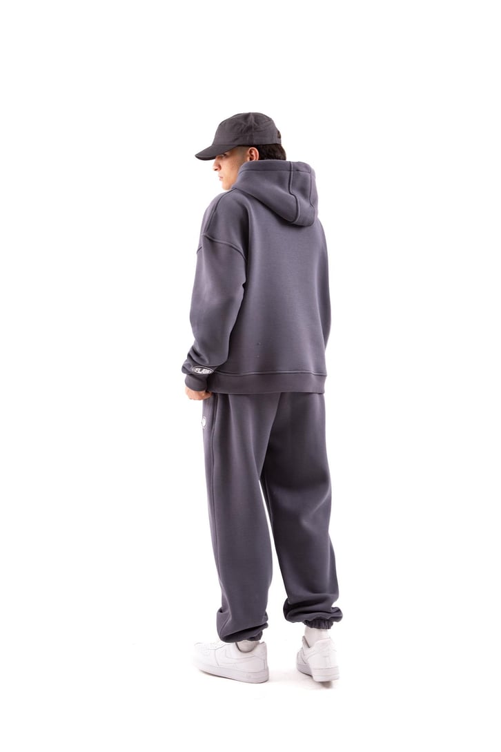 Flaw Atelier Relax Oversize Basic Antrasit Jogger Eşofman