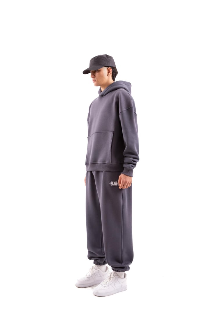 Flaw Atelier Relax Oversize Basic Antrasit Jogger Eşofman