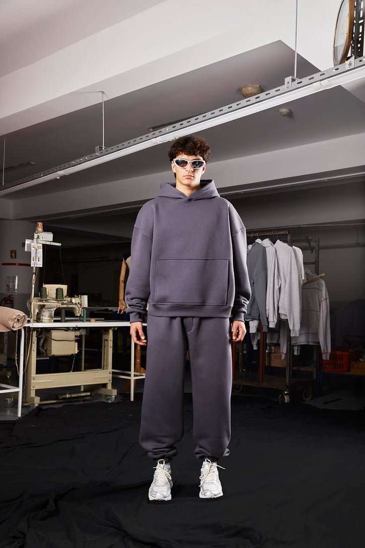 Flaw Atelier Relax Oversize Basic Antrasit Jogger Eşofman