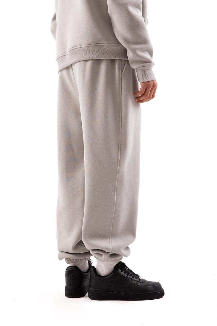 Flaw Atelier Relax Oversize Basic Buz Gri Jogger Eşofman
