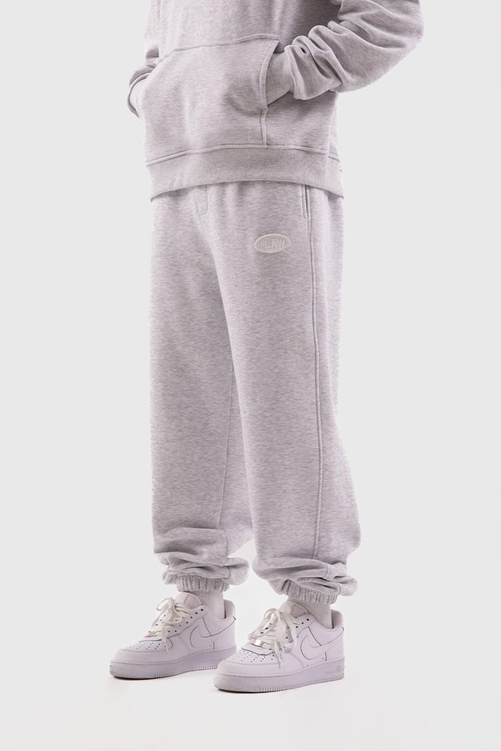 Flaw Atelier Relax Oversize Basic Gri Melanj Jogger Eşofman