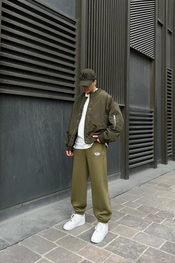 Flaw Atelier Relax Oversize Basic Haki Jogger Eşofman