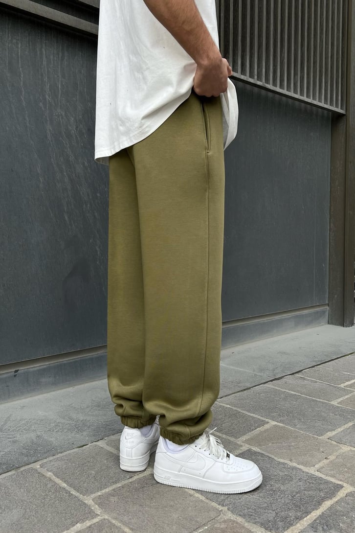 Flaw Atelier Relax Oversize Basic Haki Jogger Eşofman