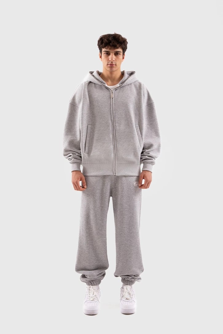Flaw Atelier Relax Oversize Basic Kar Melanj Jogger Eşofman