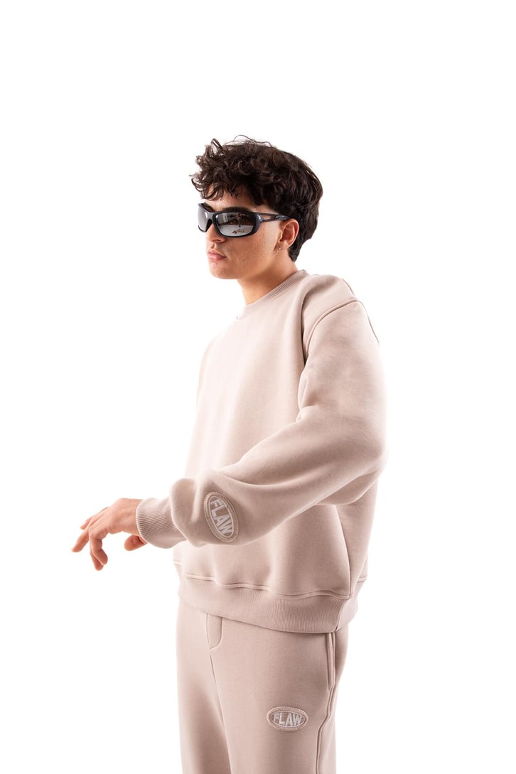 Flaw Atelier Relax Oversize Basic Siyah Sweatshirt