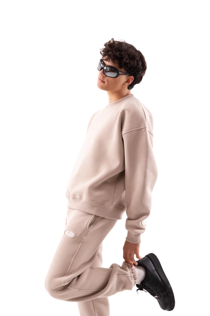 Flaw Atelier Relax Oversize Basic Siyah Sweatshirt