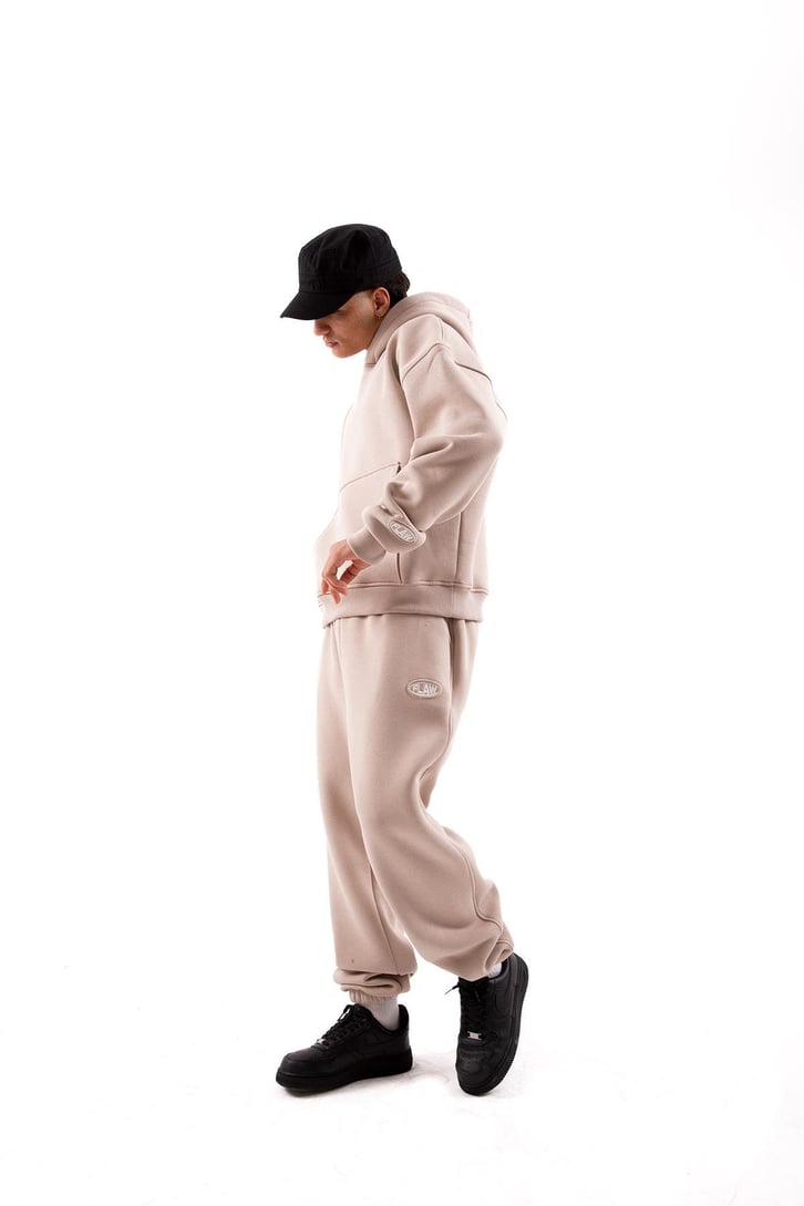 Flaw Atelier Relax Oversize Basic Vizon Hoodie