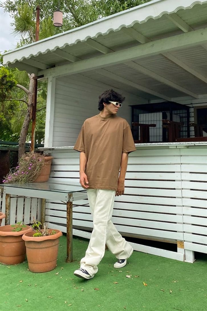 Flaw Atelier Rib Collar Soil Oversize Basic Tee