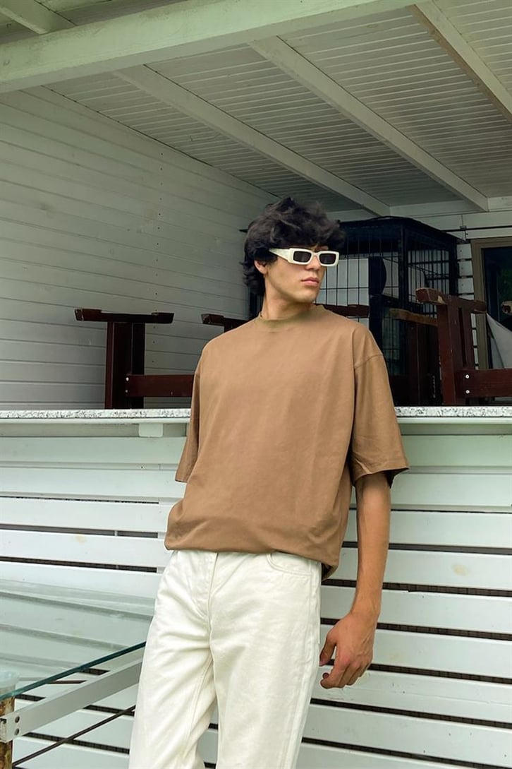 Flaw Atelier Rib Collar Soil Oversize Basic Tee