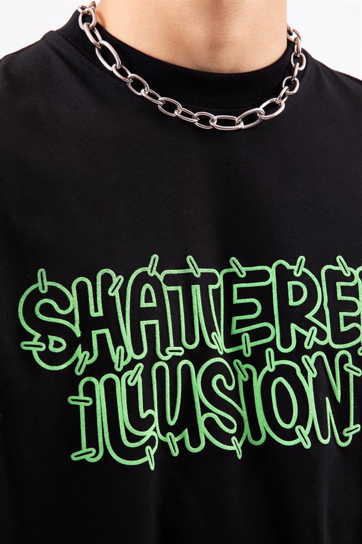 Flaw Atelier Shattered Illusion Prtinted  Oversize Tshirt