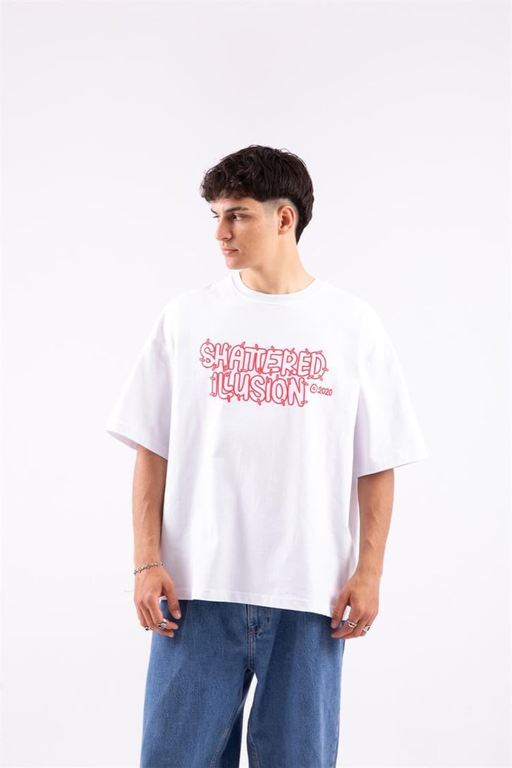 Flaw Atelier Shattered Illusion Prtinted  Overize Tshirt