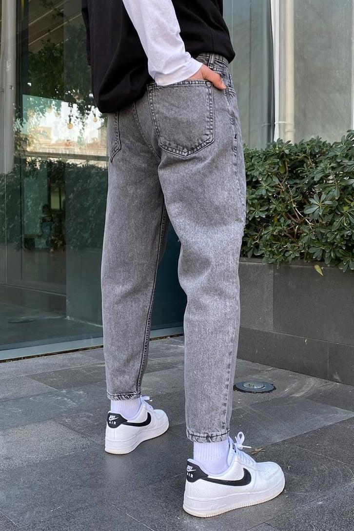 Flaw Atelier Taşlamalı Antrasit Mom Jean