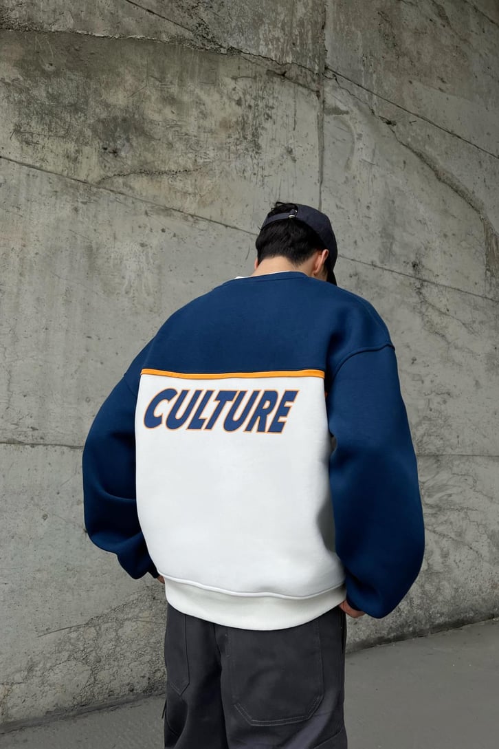 Flaw Atelier Urban Baskılı Siyah Oversize Sweatshirt