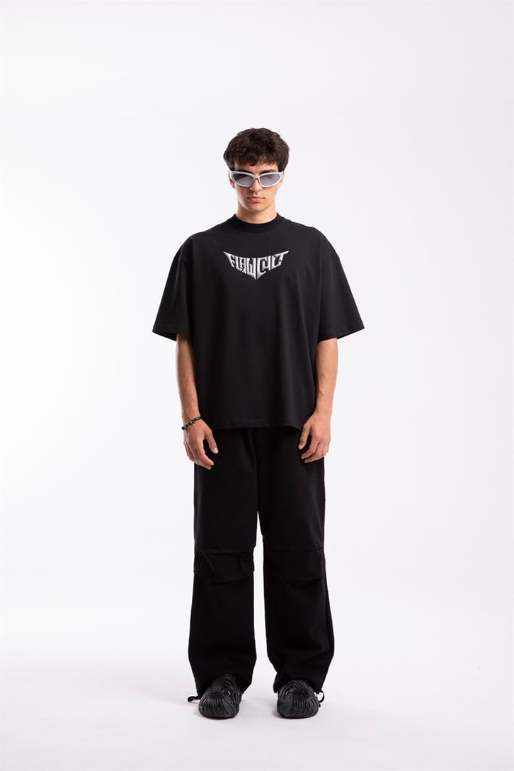 Flaw Cult Hologram Puff Print Oversize Tshirt